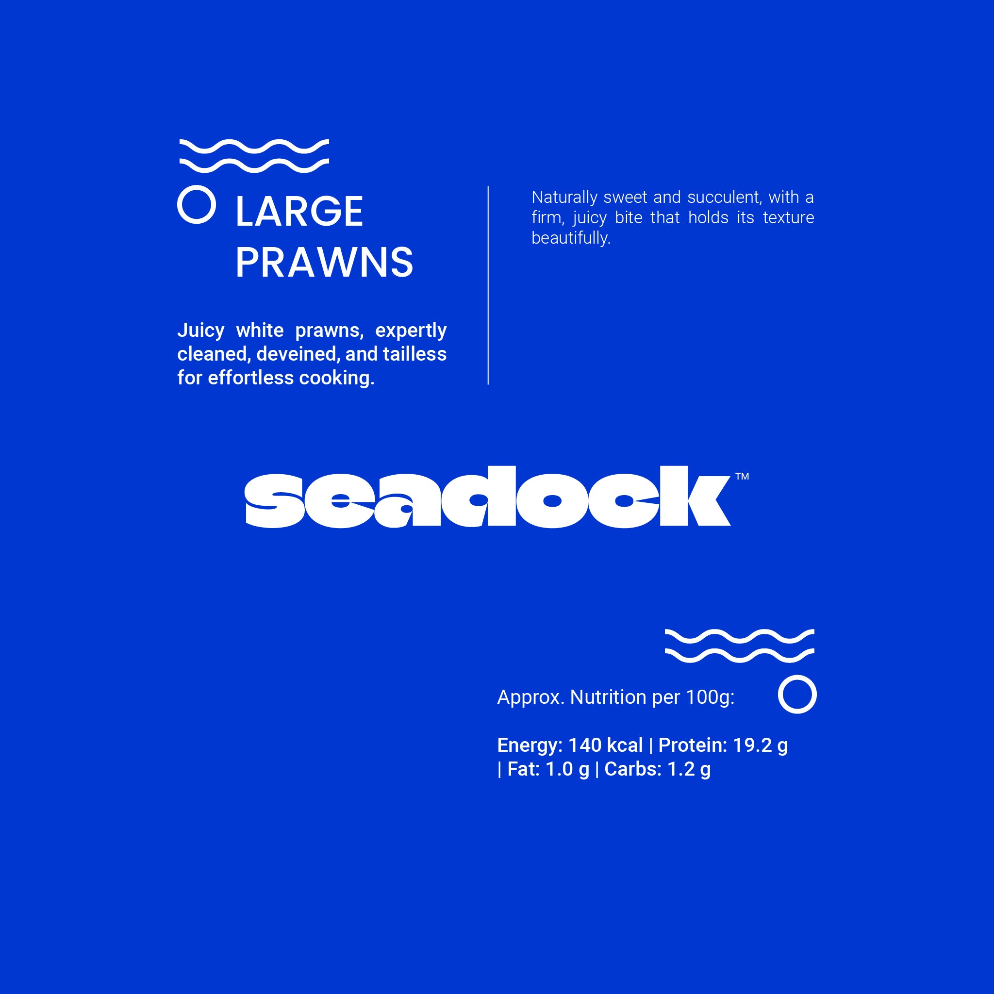 Large Prawns - Peeled & Deveined 25/30 (పెద్ద రొయ్యలు) - Net 1/2kg / 500gm